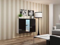 Комод VIGO Cama 120 Белый Мат / Черный Глянец реальная фотография