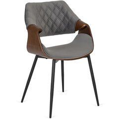 Стілець DAKOTA Velvet Mebel Elite сірий / горіховий жива фотографія