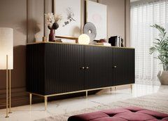 Комод Glamour Cama 180 Черный реальная фотография
