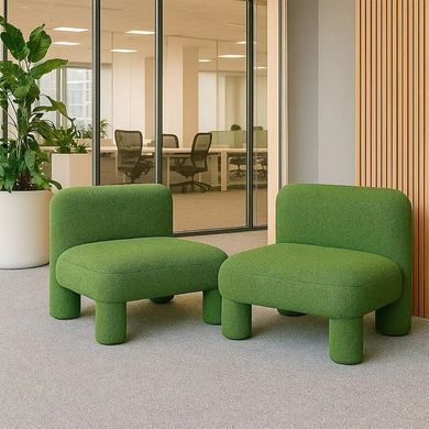 Дизайнерское мягкое кресло RECTANGLE Mille Зеленый