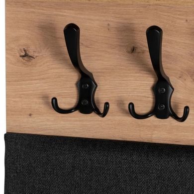 Настенная вешалка PARMA Mebel Elite 50 Дуб артизан /Графит реальная фотография