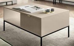 Стол журнальный Perfect Home Новая/Nova с 2 ящиками и черными ножками L104 Кашемир реальная фотография
