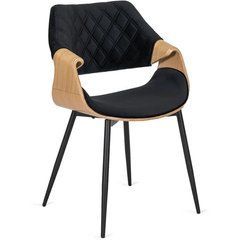 Стілець DAKOTA Velvet Mebel Elite , Чорний / Золотий дуб жива фотографія
