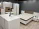 Кровать (каркас) Perfect Home Арко / Arco 160 с мягким изголовьем двуспальная Белый глянец/дуб грандсон