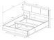 Кровать (каркас) Perfect Home Арко / Arco 160 с мягким изголовьем двуспальная Белый глянец/дуб грандсон