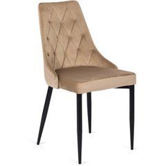 Стілець оксамитовий MEBEL ELITE CORK, Бежевий жива фотографія