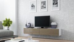 ТВ Тумба VIGO RTV Cama 140 Белый Мат / Латте Глянец реальная фотография