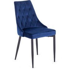 Стілець оксамитовий MEBEL ELITE CORK, Темно-синій жива фотографія
