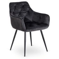 Стілець MODESTO Mebel Elite Чорний велюр жива фотографія
