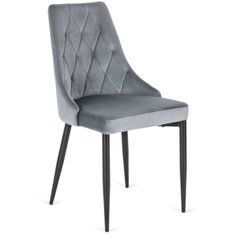 Стілець оксамитовий MEBEL ELITE CORK, Сірий жива фотографія