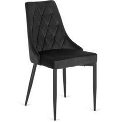 Стілець оксамитовий MEBEL ELITE CORK, Чорний жива фотографія