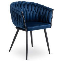 Стілець оксамитовий MEBEL ELITE ELENA Velvet Синій жива фотографія