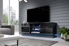 ТВ Тумба QIU Cama 160 Чорний жива фотографія