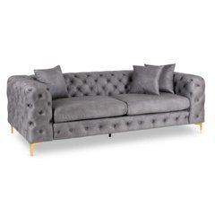 Трехместный диван SORRENTO 3S Mebel Elite Серый велюр