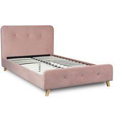 Кровать MIKEL Velvet Mebel Elite 120x200см Розовая реальная фотография