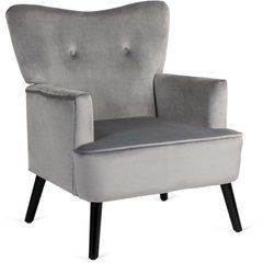 Крісло м'яке BUNNY Velvet MEBEL ELITE Сірий