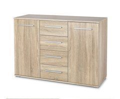 Комод LIMA KM-4&nbsp;Halmar 116x40 Дуб Сонома реальная фотография