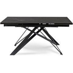 Стол раскладной MEBEL ELITE MAXIME 160-240х91 см, Черный мрамор реальная фотография