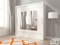 Шкаф-купе Perfect Home Мая IX / Maja IX 200 2-дверный с зеркалом Белый реальная фотография