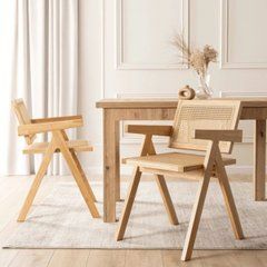 Ажурный стул MADERA Mebel Elite Дуб / Бежевый реальная фотография