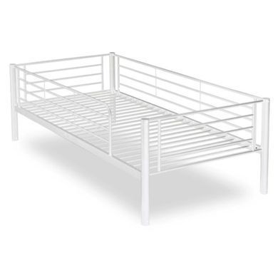 Двоярусне ліжко MEBEL ELITE RODEZ 90x200 см Білий жива фотографія