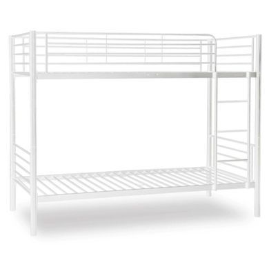 Двоярусне ліжко MEBEL ELITE RODEZ 90x200 см Білий жива фотографія
