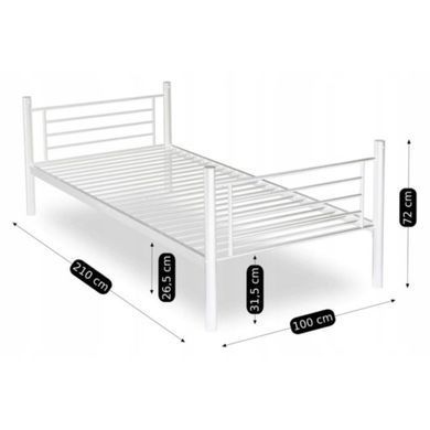 Двоярусне ліжко MEBEL ELITE RODEZ 90x200 см Білий жива фотографія