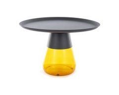 Столик журнальный TIFFANYA B Signal 70x70 Черный/Оранжевый реальная фотография