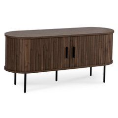 ТВ Тумба MEBEL ELITE TRISH 120 Орех реальная фотография