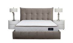 Кровать ТЕАНА Velvet Prestol 180x200 Беж реальная фотография