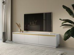 Тумба під ТВ Perfect Home Роял / Royal RTV180 3-дверна Білий жива фотографія