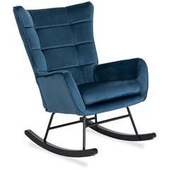 Крісло-гойдалка оксамитове MEBEL ELITE JACKSON Velvet Синій