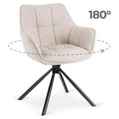 Поворотний стілець PEONY 2 Mebel Elite Бежевий / тканина жива фотографія