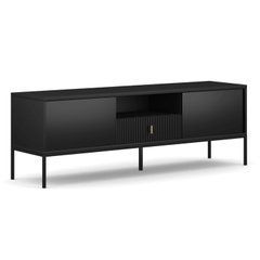 ТВ Тумба MEBEL ELITE MARCOS 154 Черный реальная фотография