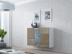 Комод VIGO Cama 120 Белый Мат / Латте Глянец реальная фотография