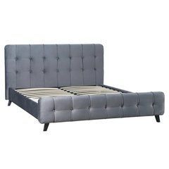 Кровать LINO Velvet Mebel Elite 160x200 см Серый реальная фотография