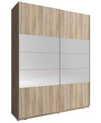Шкаф-купе Perfect Home Мика I/Mika I 150 2-дверный с зеркалом Дуб сонома реальная фотография