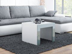 Журнальный столик TESS MINI 60x60 Cama Белый Мат / Серый Глянец реальная фотография