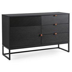 Комод MEBEL ELITE ISEO Чорний жива фотографія