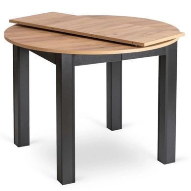 Стол раскладной MEBEL ELITE HARRY 102(142)х102 см дуб крафт/черный реальная фотография