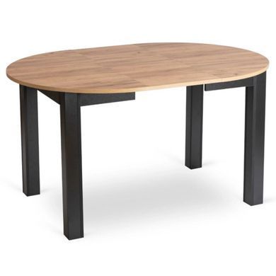 Стол раскладной MEBEL ELITE HARRY 102(142)х102 см дуб крафт/черный реальная фотография