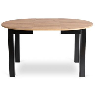 Стол раскладной MEBEL ELITE HARRY 102(142)х102 см дуб крафт/черный реальная фотография