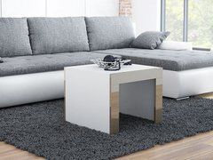 Журнальный столик TESS MINI 60x60 Cama Белый Мат / Латте Глянец реальная фотография