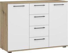 Комод FLEX KM-2&nbsp;Halmar 116x40 Белый / Дуб Артизан реальная фотография