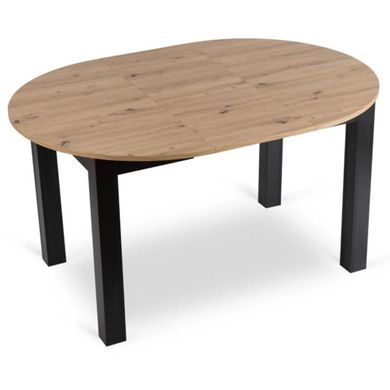 Стол раскладной MEBEL ELITE HARRY 102(142)х102 см Дуб артизан/Черный реальная фотография