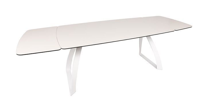 Стіл обідній LONDON Nicolas 160/240x90x75 Кераміка Молочний жива фотографія