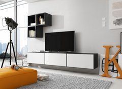 Стінка ROCO 6 Cama Чорний Мат / Білий Мат жива фотографія