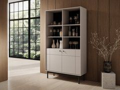 Стеллаж Perfect Home Джапанди / Japandi R104 2-дверный Кашемир реальная фотография