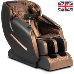 Масажне крісло VX MAX Mebel Elite Коричневе з екошкіри Меню англійською мовою