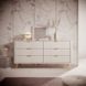 Комод Perfect Home Ланте/Lante с 6 ящиками и золотыми ножками 6S/163 Беж
